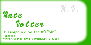 mate volter business card